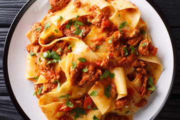 Receta Pappardelle con stracotto (carne estofada)