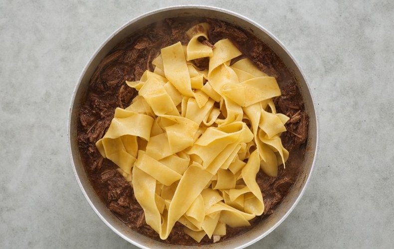 Pappardelle con stracotto: paso 2