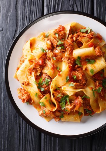 Receta Pappardelle con stracotto (carne estofada)
