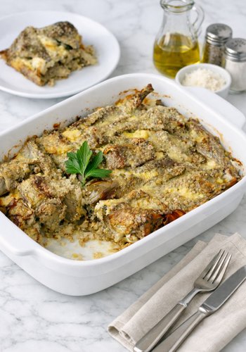 Receta Pastel de alcachofas al horno