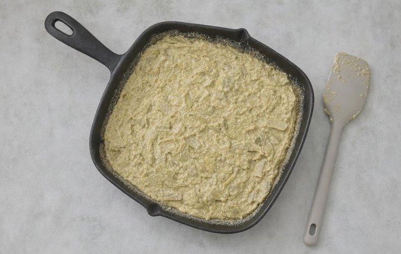 Pastel de alcachofas y parmesano: paso 6