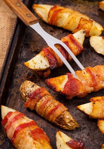 Receta Patatas al horno con panceta