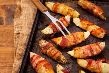 Receta Patatas al horno con panceta