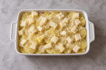 Patatas cremosas con queso: paso 3