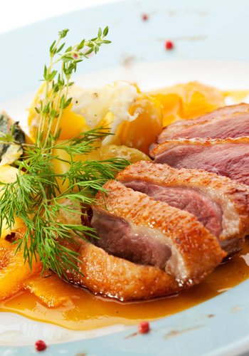 Receta Pechuga de pato a la naranja