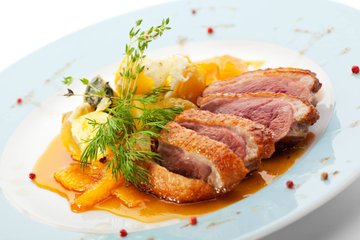 Receta Pechuga de pato a la naranja