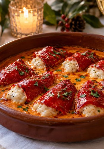 Receta Pimientos del piquillo rellenos de bacalao