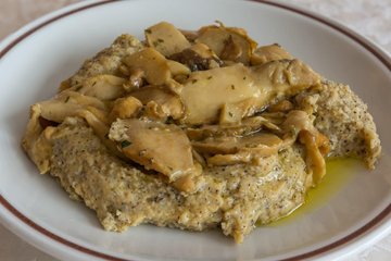 Receta Polenta taragna con setas