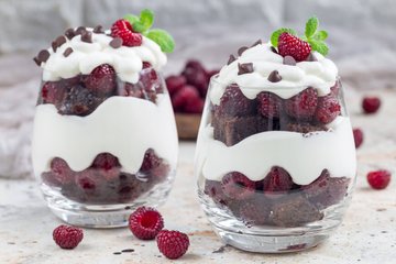 Receta Trifle de brownies y crema de mascarpone