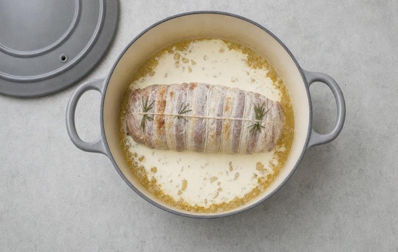 Asado de ternera a la nata: paso 5