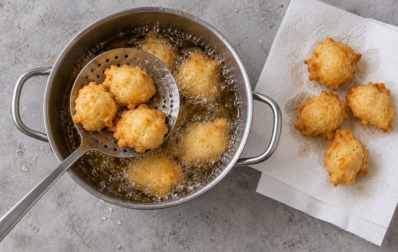 Buñuelos de bacalao: paso 7