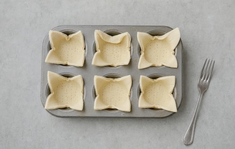 Cestitas de hojaldre con jamón cocido y champiñones: paso 3