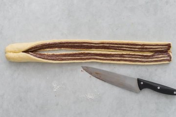 Corona de Navidad con Nutella: paso 6