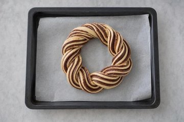 Corona de Navidad con Nutella: paso 6