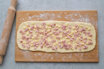 Corona de pan salada: paso 3