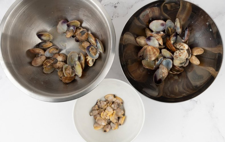 Preparación de los espaguetis con almejas, foto 5