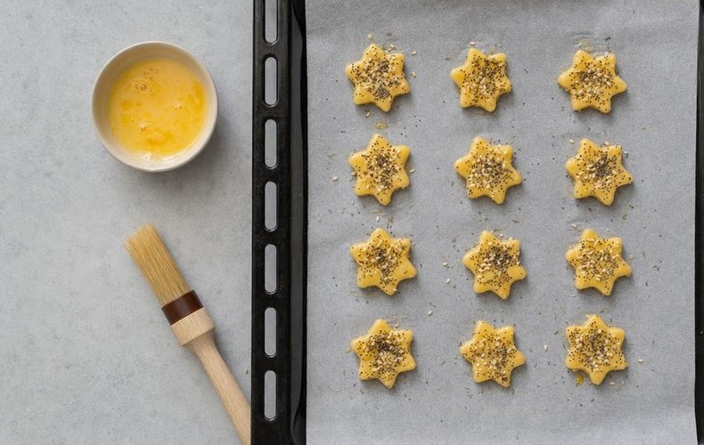 Galletas saladas de Navidad: paso 7