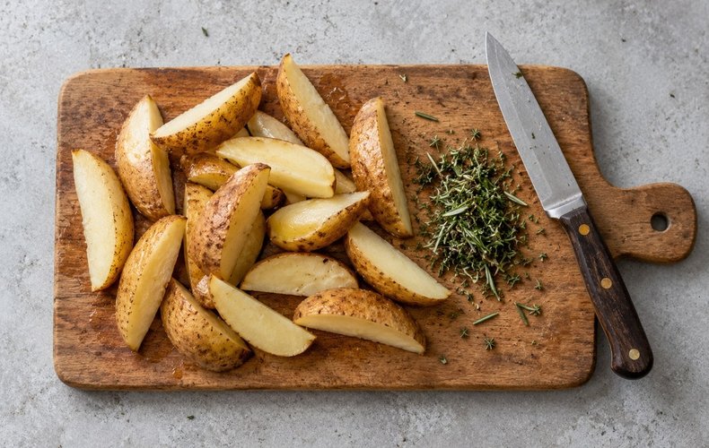Patatas al horno con panceta: paso 1