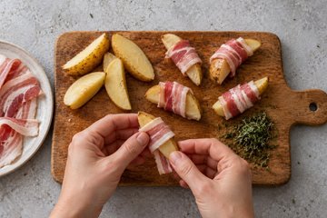 Patatas al horno con panceta: paso 2