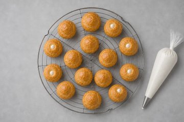 Profiteroles de chocolate: paso 9