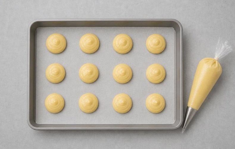 Profiteroles de chocolate: paso 4
