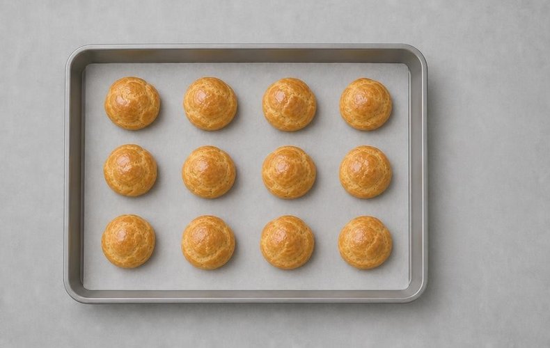 Profiteroles de chocolate: paso 5