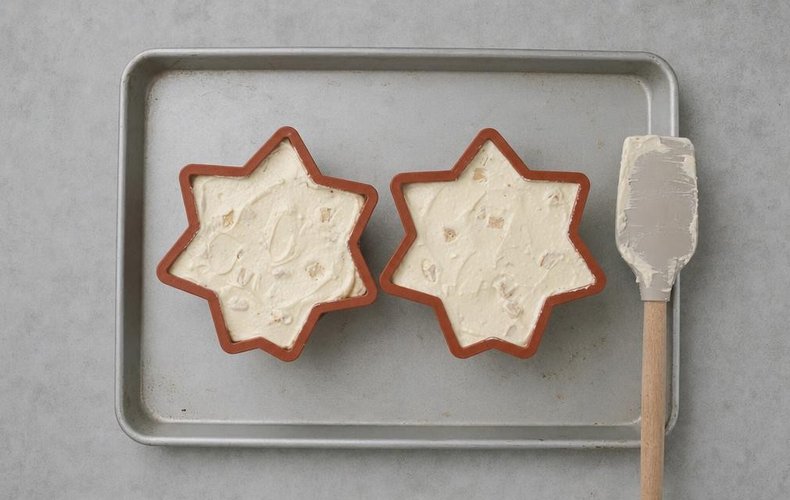 Semifrío de turrón estrella de Navidad: paso 5
