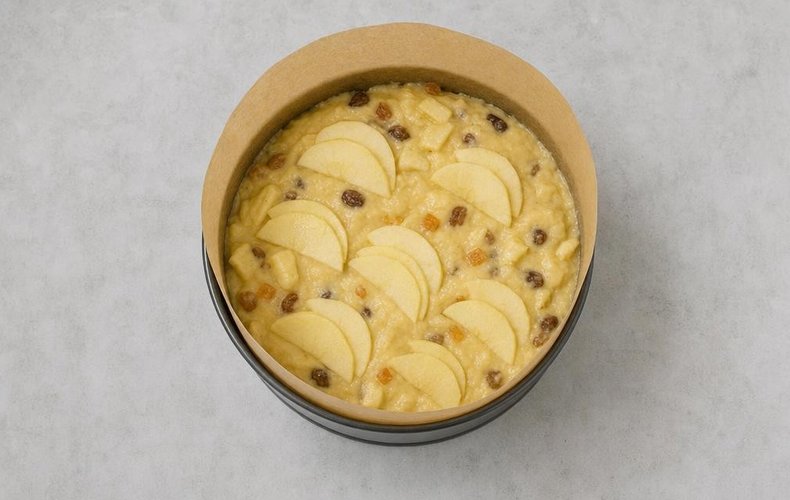 Tarta panettone con manzanas: paso 5