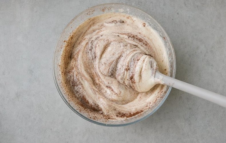 Tronco de Navidad de Nutella y mascarpone: paso 3
