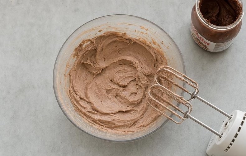 Tronco de Navidad de Nutella y mascarpone: paso 5
