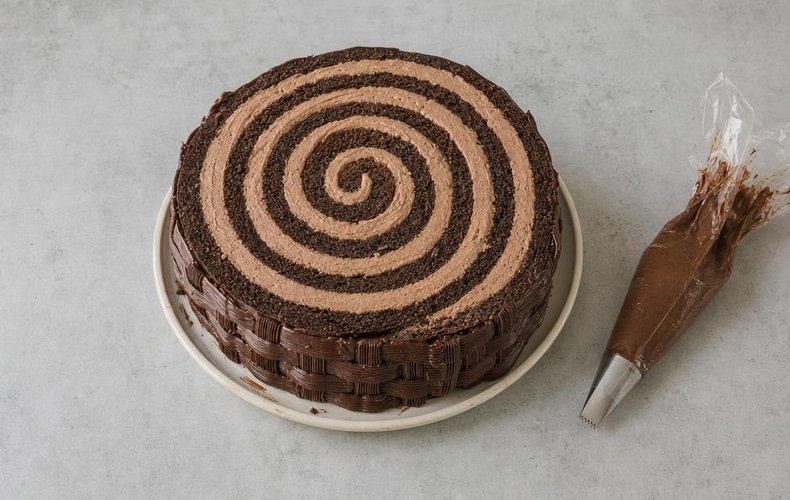 Tronco de Navidad de Nutella y mascarpone: paso 9