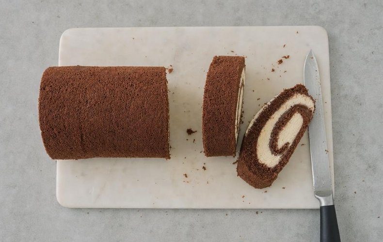 Tronco de Navidad de tiramisú y Nutella: paso 7