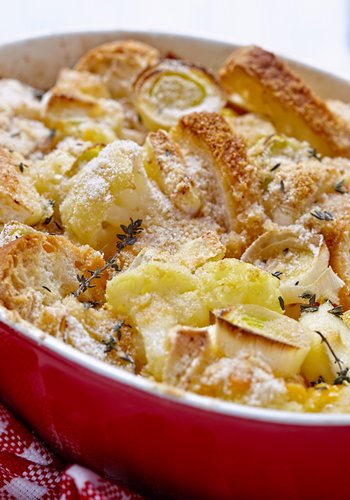 Receta Puerros gratinados