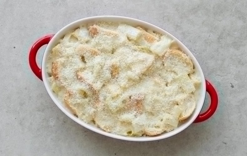 Puerros gratinados: paso 4