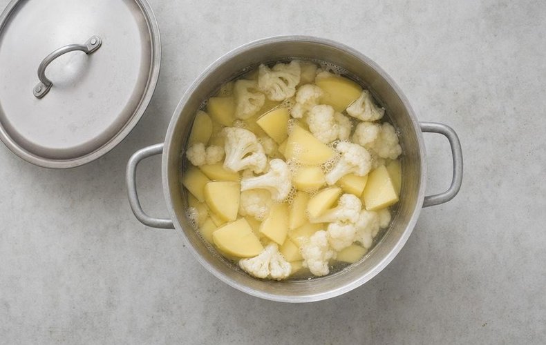 Preparación del puré de coliflor: paso 2