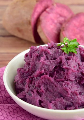 Receta Puré de patatas moradas