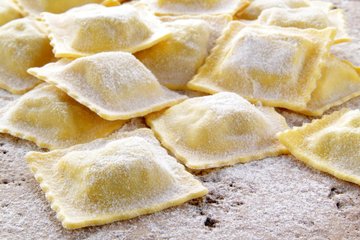 Receta Raviolis de gambas y limón