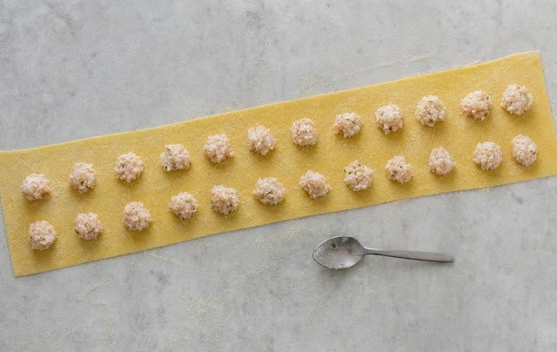 Raviolis de gambas y limón: paso 7