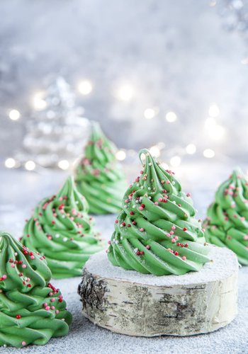 Receta Arbolitos de Navidad de merengue