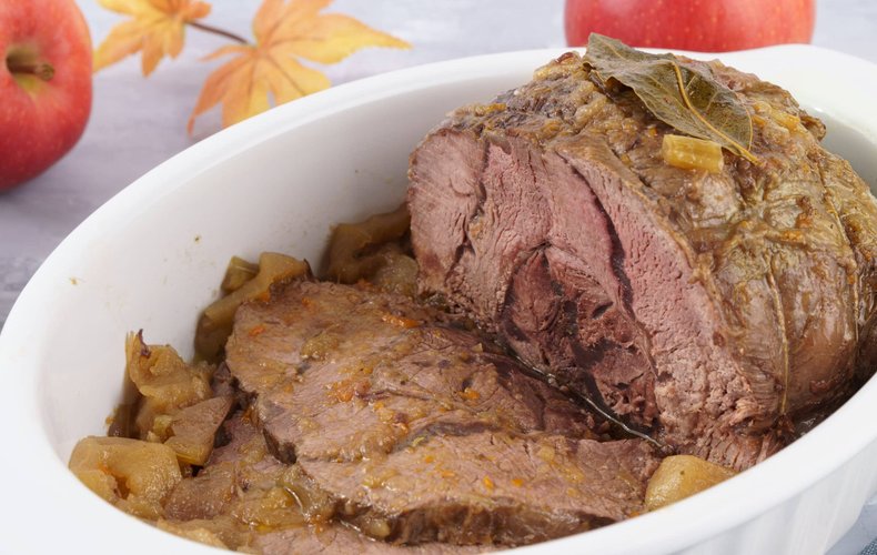Receta del asado con manzanas