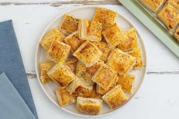 Receta Bocaditos de hojaldre con salmón