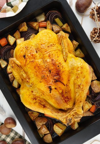 Receta Capón relleno al horno