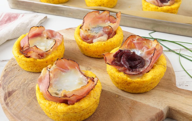 Receta de cestitas de polenta