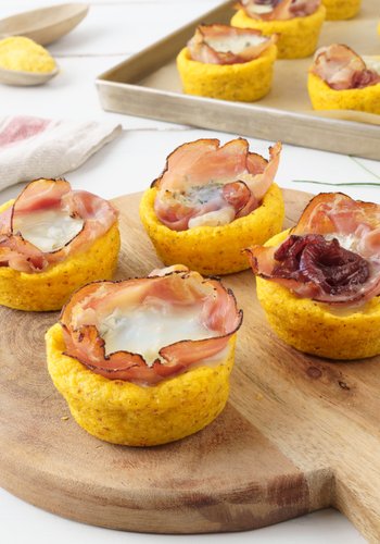 Receta Cestitas de polenta