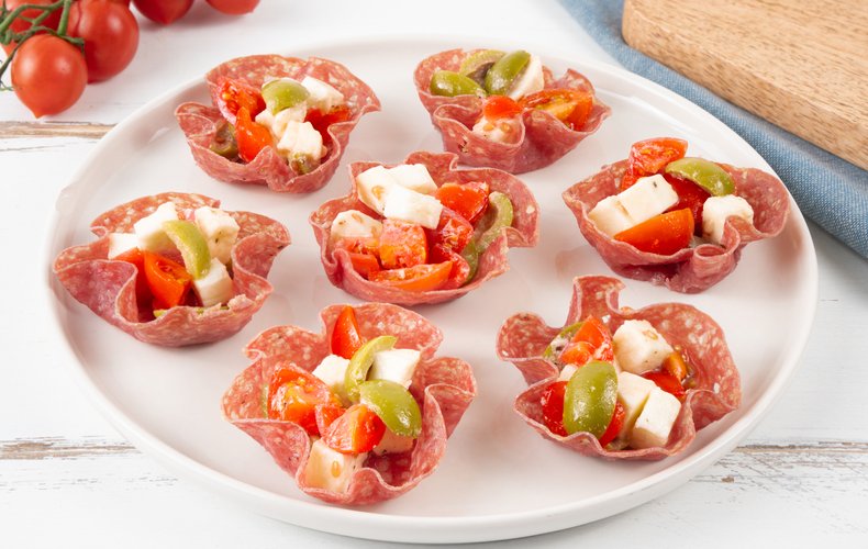 Receta de cestitas de salami al horno