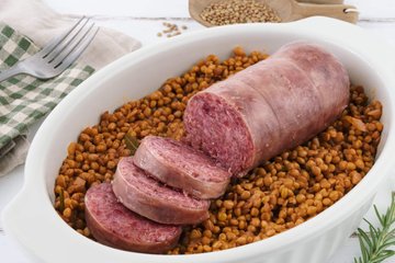 Receta Cotechino con lentejas