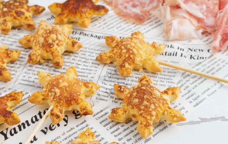 Entrante de copos de nieve con parmesano
