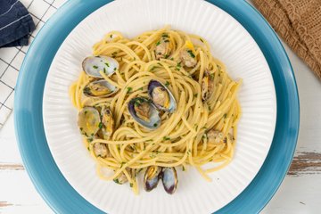 Receta Espaguetis con almejas