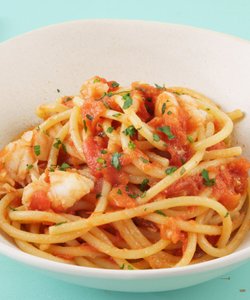 Receta Espaguetis con langostinos
