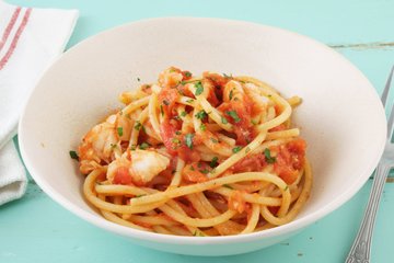 Receta Espaguetis con langostinos